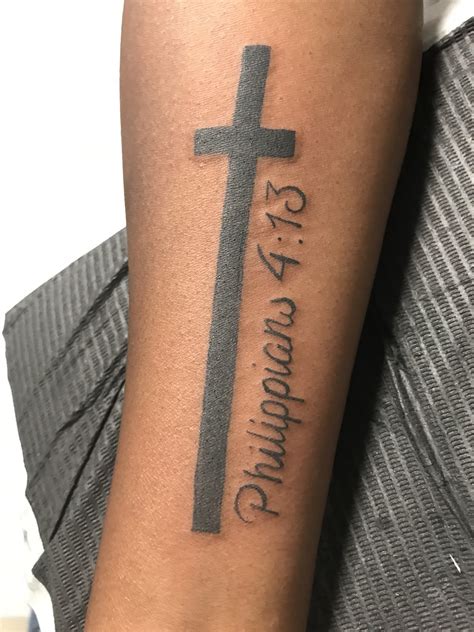 Philippians Cross Tattoo