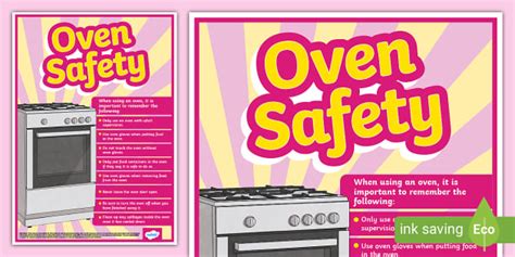 Oven Safety Poster (teacher made) - Twinkl