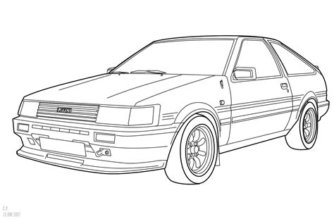 Drift Car Drawing ~ easy drawing cool