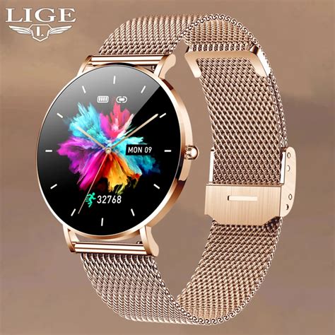 Lige 2024 Amoled Smart Watch Women Call Remind Ladies Physiologic Function Clock Sport Bracelet