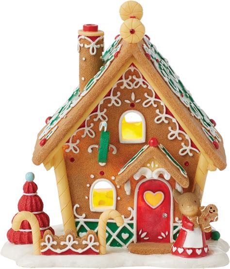 Enesco Tails With Heart Christmas Gingerbread Mouse House