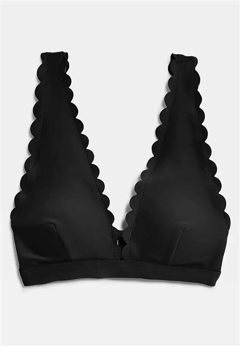 Jual Marks Spencer Neoprene Padded Scallop Plunge Bikini Top Original Zalora Indonesia