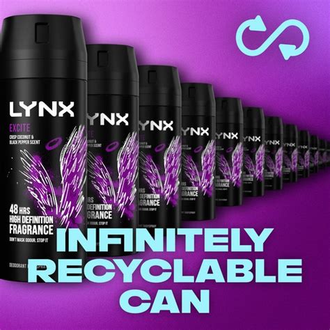 Lynx Deodorant Aerosol Bodyspray Excite 150ml | Toiletries | Superdrug