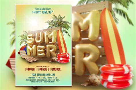 Summer Flyer Or Poster Template Graphic By Tebha Workspace · Creative