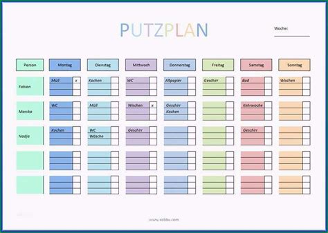 Unglaublich Haushaltsplan Mit Kindern Vorlage Neu 11 Putzplan Vorlage