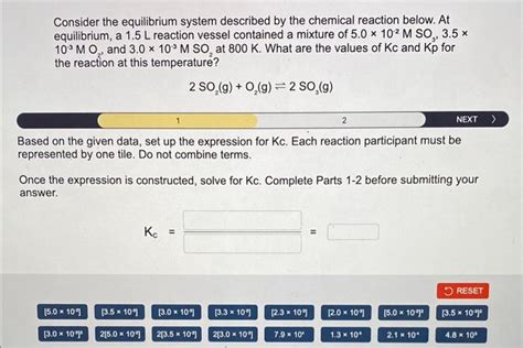 Solved Consider The Equilibrium System Described By The Chegg