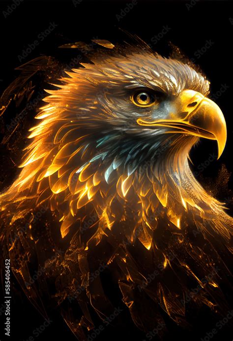 Fire eagle logo. AI render. Stock Illustration | Adobe Stock