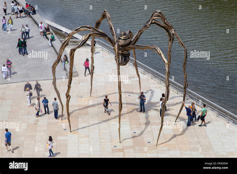 Spider sculpture, created by Louise Bourgeois in 1999, between the ...