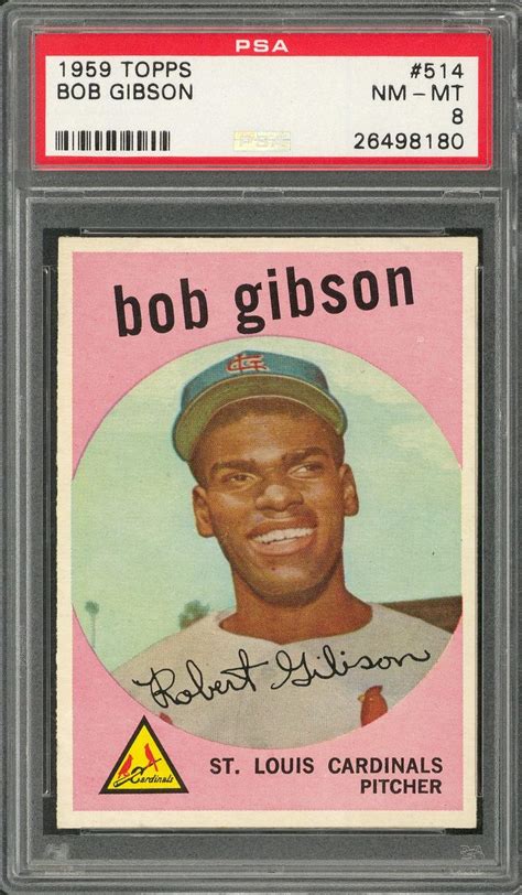 Lot Detail 1959 Topps 514 Bob Gibson Rookie Card PSA NM MT 8