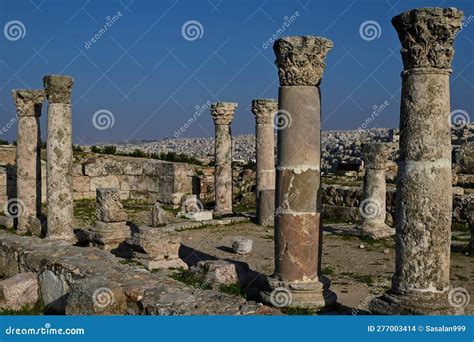 Landmarks of Jordan - Amman Stock Photo - Image of ruins, east: 277003414