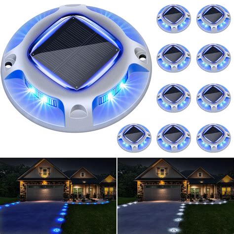 Solar Driveway Lights With Aif Color Modes Ip Solar Deck Lights