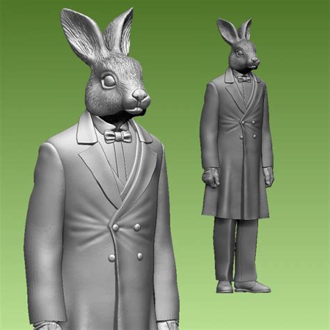 3D Printable rabbit man by Tishchenkov Dmitrii