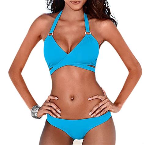 Tcbsg Sexy Women Criss Cross Bikini Brazilian Bandage Swimsuit