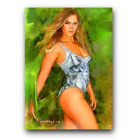 Ronda Rousey Art Card Limited Edward Vela Signed Celebrities