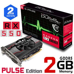 Sapphire AMD Radeon RX 550 2GB PULSE Graphics Card