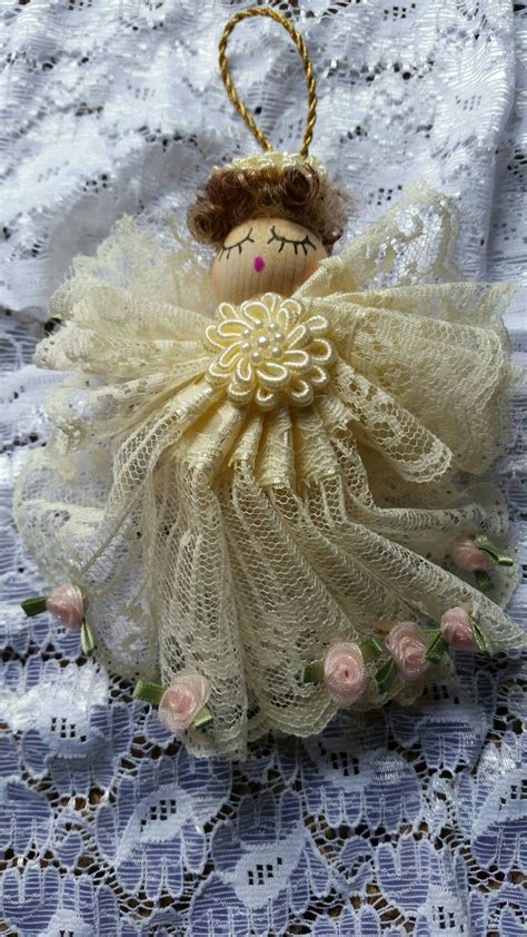 Lace Angel ornament | Christmas crafts, Angel crafts, Flower fairy