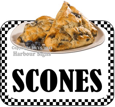 Scones Decal Pastry Food Truck Concession Vinyl Sticker V Harbour