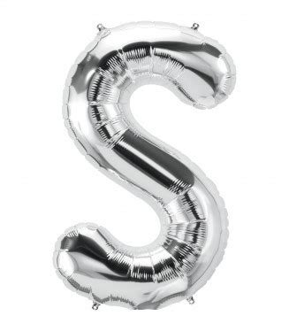 Palloncino Mylar Lettera S Argento Inch Cm Idea Palloncini