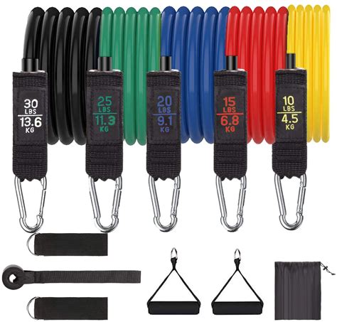 Custom Colors Resistance Tubes Lbs Pull Rope Pcs Latex Gym