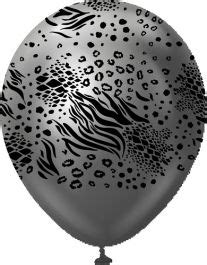 Inch Kalisan Safari Mutant Printed Latex Balloons Mirror Space Grey