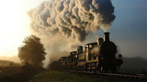 train, Railway, Steam locomotive, Smoke, Trees HD Wallpapers / Desktop ...