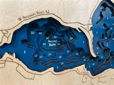 Crooked Lake Map Custom Lake Map Lake House 3D Lake Map | Etsy