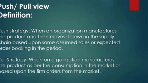 Push Pull View Of Supply Chain Management I Cyclic View Of SCM Process