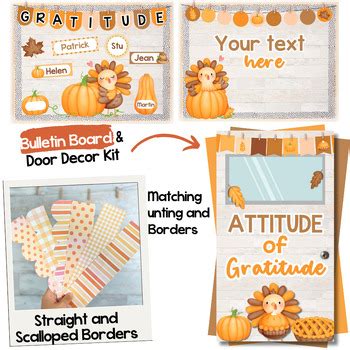 Thanksgiving Classroom Decor Attitude Of Gratitude Bulletin Board