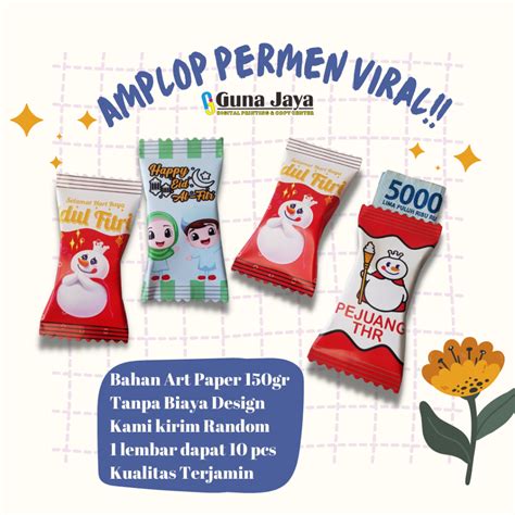 Jual Termurah Angpau Lebaran Bentuk Permen Amplop Lebaran Amplop Thr