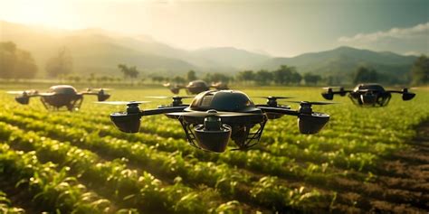 Premium Photo Aerial View Of Smart Farm Sensors And Drones Optimizing