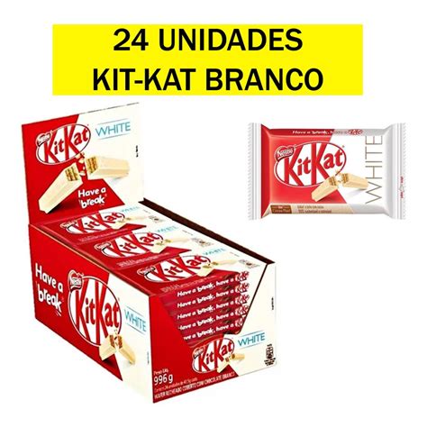 Caixa De Chocolate Kit Kat Branco Nestle 24un 41 5g Atacado Submarino