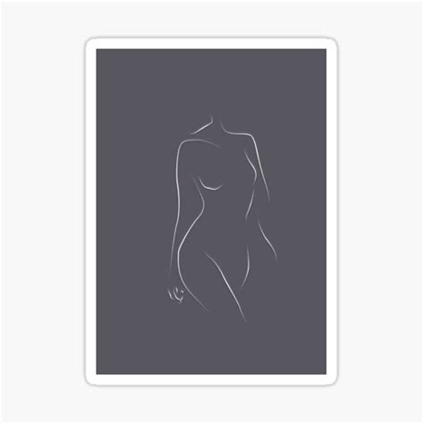 Naked Body Line Art Minimalism Sticker For Sale By Llcrg Redbubble