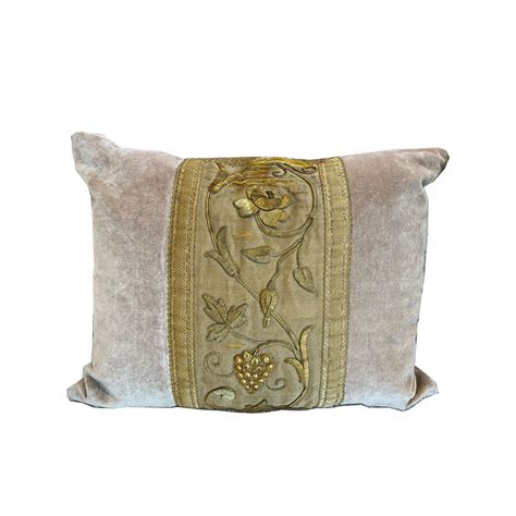 Antique Embroidery & Velvet Pillow | Official Tara Shaw