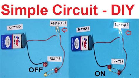 Simple Circuit with safety pin working Model for science project exhibition - led light - 9 v hw ...