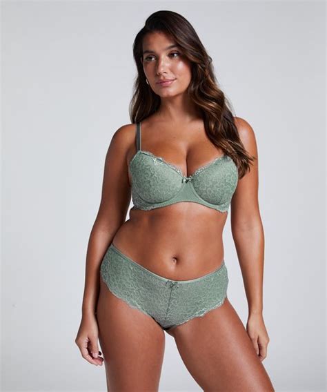 Hunkemöller Dames Lingerie Voorgevormde beugel bh Marine Groen maat C bol