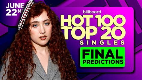 Final Predictions Billboard Hot 100 Top 10 Singles June 22nd 2024 Youtube