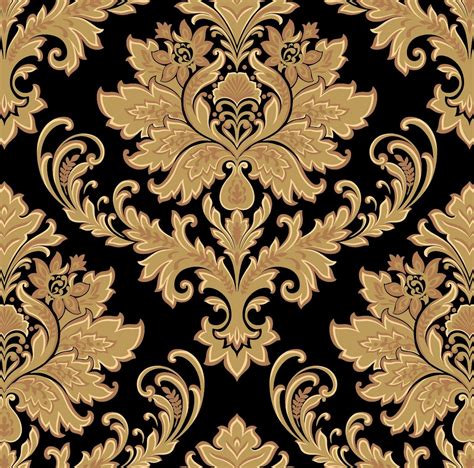 Download black and gold damask wallpaper Bhmpics