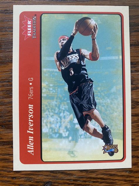 Allen Iverson Fleer Tradition Sixers Ebay