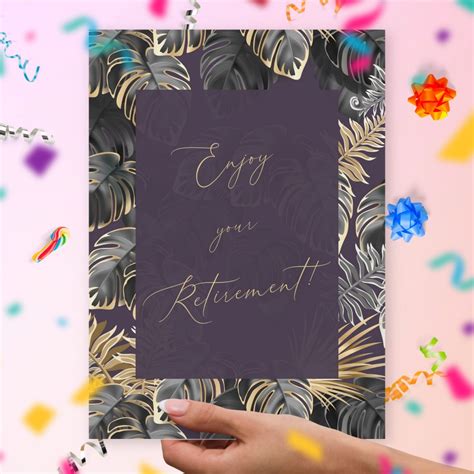 Happy Retirement Greeting Card Template Editable Online