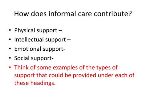 Ppt How Does Informal Care Contribute To Service Provision