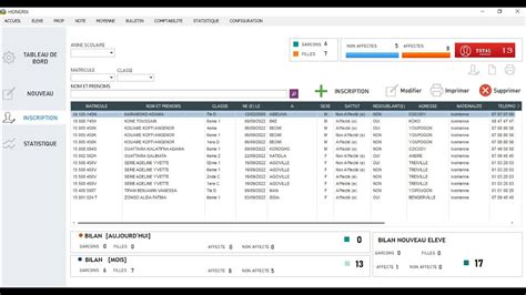 Honorix Logiciel De Gestion Scolaire Enregistrement Des Eleves