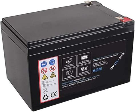 AGM Blei Akku 12V 12Ah 20HR Batterie Glasfaservlies Amazon De Elektronik