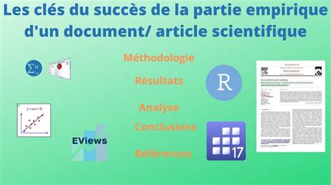 Les Cl S Du Succ S De La Partie Empirique De Mon Article Scientifique