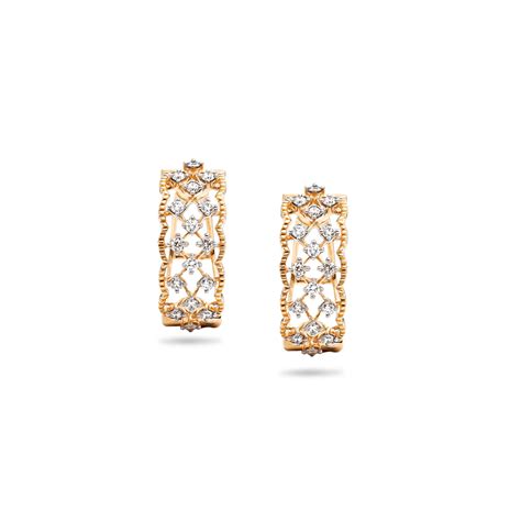 Buy Surreal Diamond Hoop Earrings at Best Price | Tanishq US