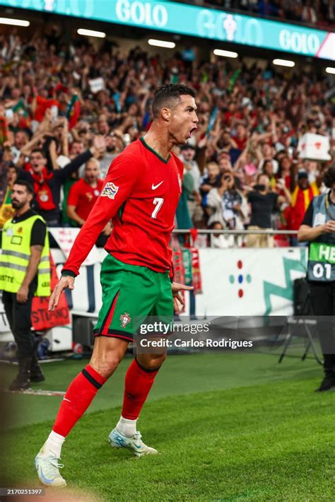 Cristiano Ronaldo of Portugal celebrates after scoring Portugal's ...