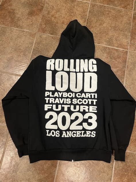 Travis Scott Rolling Loud California 2023 Zip Up Black Grailed