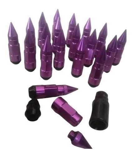 Kit 20 Tuercas De Seguridad Con Pico Morado 12x1 5 Universal Meses