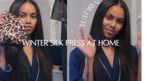 How To “ Salon “ Silk Press At Home Youtube