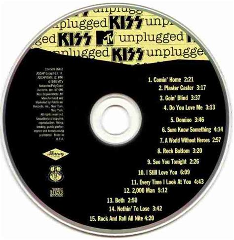 KISS UNPLUGGED: Live Album by KISS (1996)