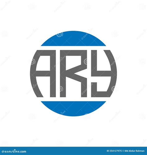 Ary Letter Logo Design On White Background Ary Creative Initials